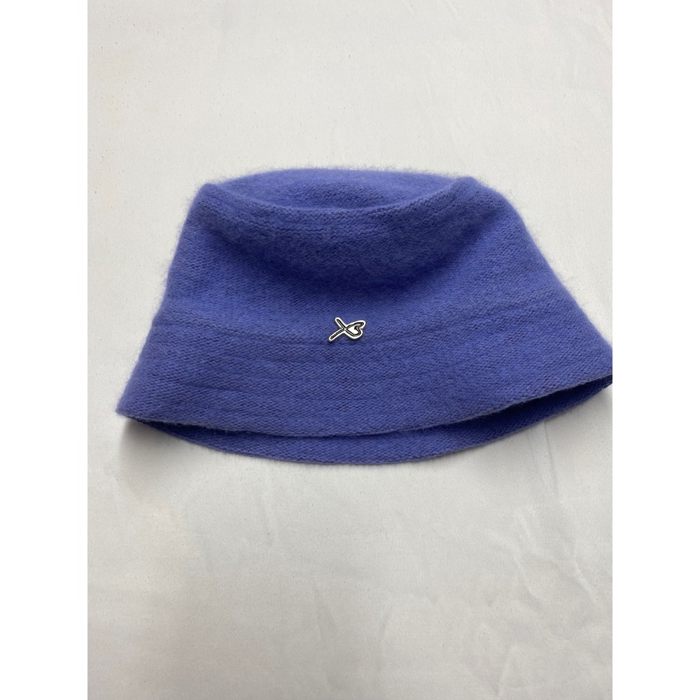 Betmar New York Angora Blend Fuzzy Bucket Hat Periwinkle Purple Vintage Style